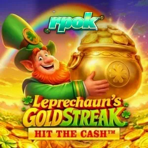 Tampilan visual slot Leprechaun’s Gold Streak dengan tema Irlandia yang cerah